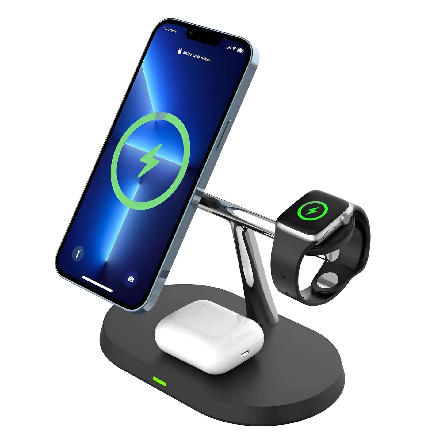 3-in-1 Wireless Charging StationMade for iPhone Charging Station and Watch Charger Stand with Mag-Safe Charger Wireless Phone Charger for iPhone 15/14/13/12 Apple Watch 1-9/Ultra