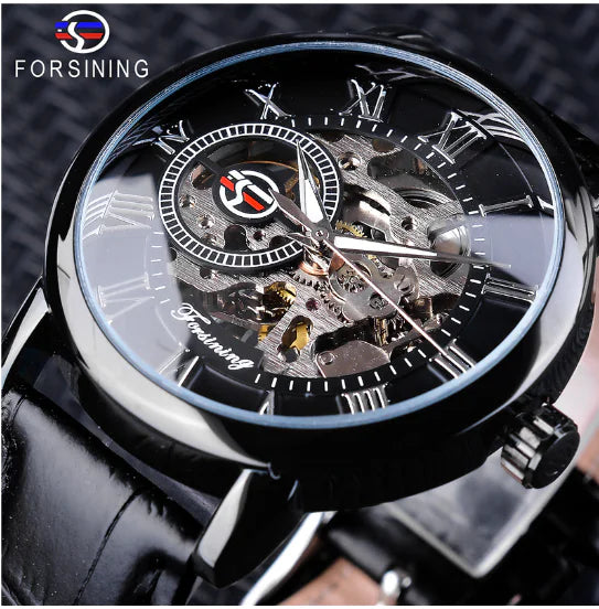 Men's Hollow Design Mechanical Watch
